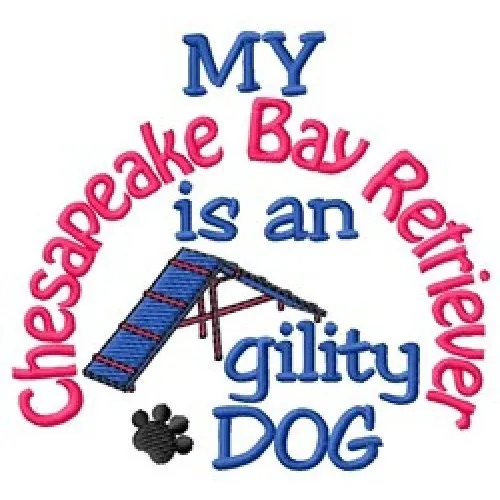 My Chesapeake Bay Retriever is An Agility Dog Short-Sleeved Tee - DC1882L