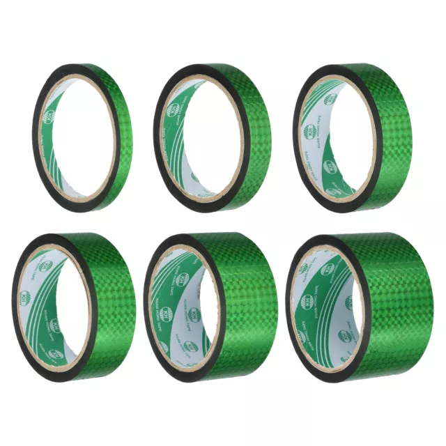 Washi Prism Tape Set 10mm 18mm 24mm 30mm 40mm 50mm Wide for Crafts Green