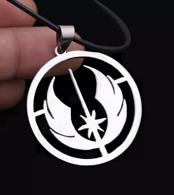 Star Wars Jedi Symbol Anhänger Leder Kordel aus Star Wars Halskette Schmuck