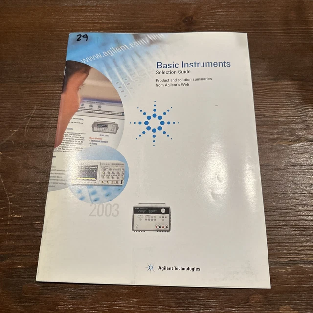 AGILENT TECHNOLOGIES BASIC Instruments Selection Guide Catalog May 2003