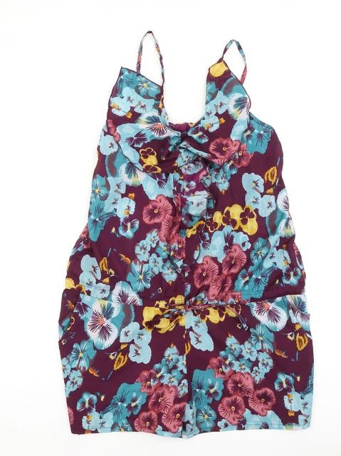 Maglione da donna viola floreale viscosa Ada Gatti taglia L