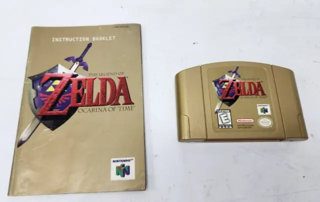 THE LEGEND OF Zelda Ocarina of Time N64 Gold Collectors Edition ...