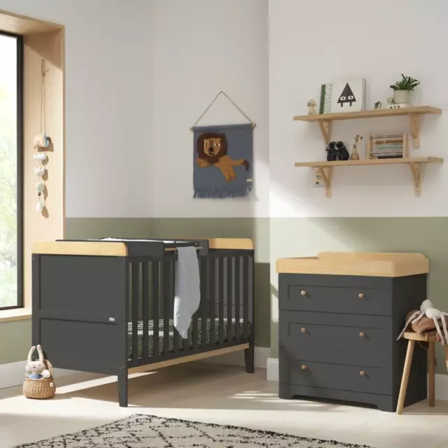 Tutti Bambini Rio 2-Piece Nursery Furniture Set From Birth-7 Years - Slate Grey
