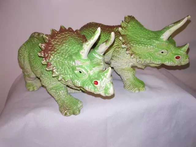 Triceratops Rubber Dinosaur  BCLA 1997 lots of play wear see pics for con