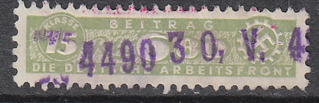 Stamp Germany Revenue WWII 3rd Reich War DAF LL 15 680 Used