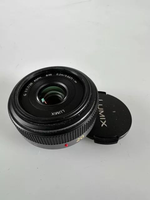 Panasonic H-H020 Lumix G 20mm f/1.7 Aspherical G Series Lens - Gray