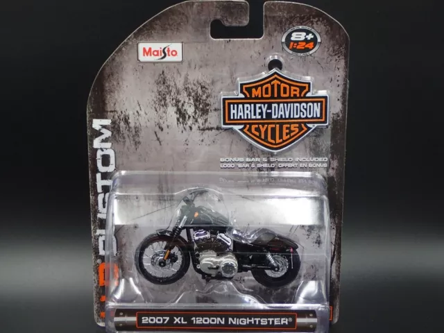 2007 07 XL 1200N Nightster Harley Davidson Moto Maisto 1:24 Modèle Moulé