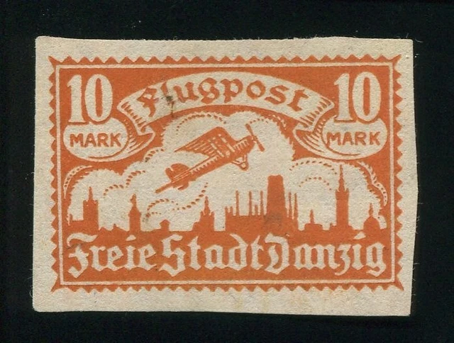 Danzig Flugpost MiNr 71P 3 Probedruck ungebraucht BEFUND