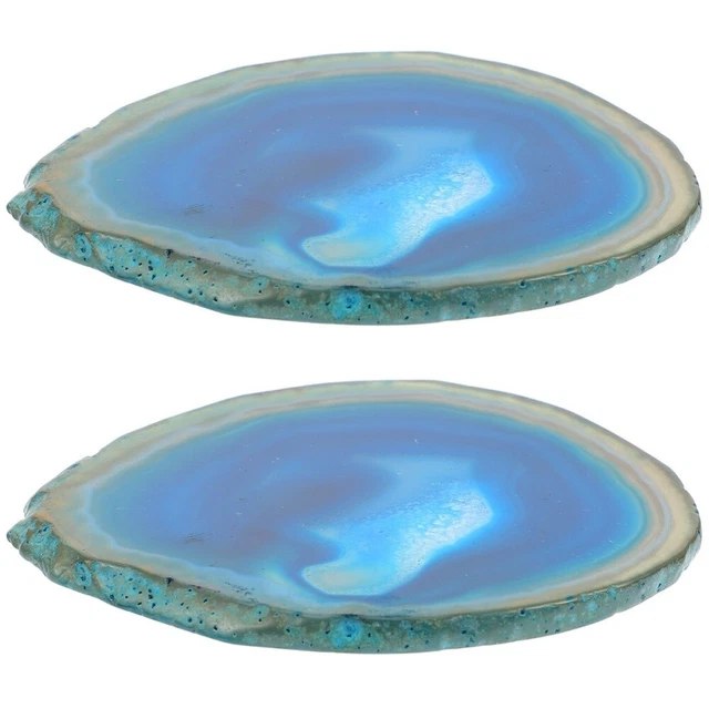2 Count Achat Tasse Matte Geode Untersetzer Chip Hochzeitsgeschenke Achatstein