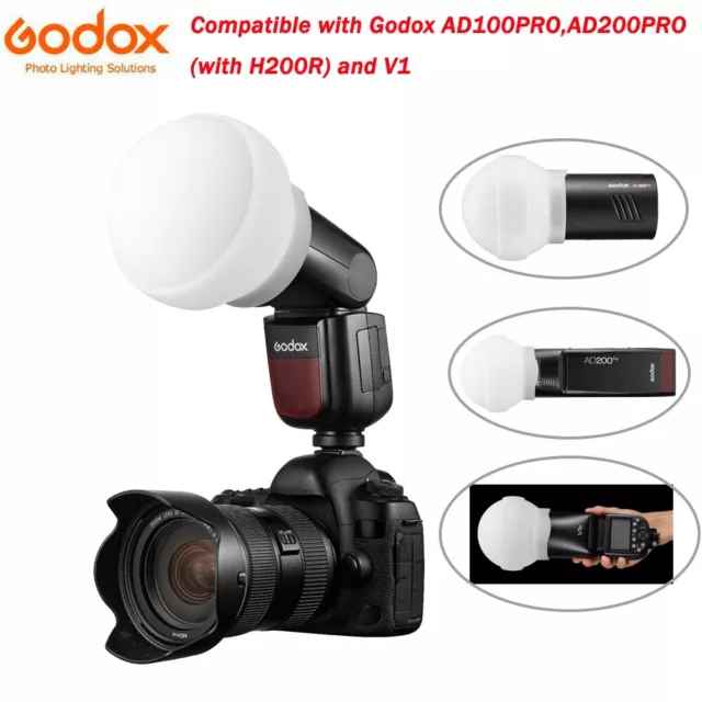 AU Godox AK-R22 Collapsible Diffuser Dome Fr V1 Series Flashes AD100PRO AD200PRO