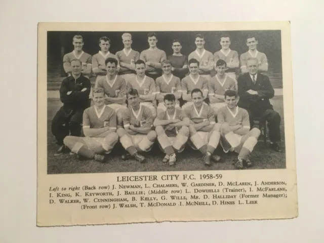 1958 Fleetway Publikationen / Tiger - Fußballmannschaften - Leicester City FC 1958/59