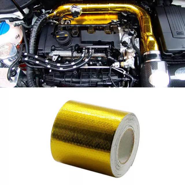 Car Exhaust Pipe Tape Reflective Heat Resistant Aluminum Foil Adhesive Tape 5M