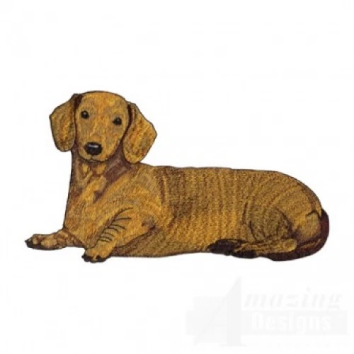 Embroidered Ladies T-Shirt - Dachshund AD009 Sizes S - XXL