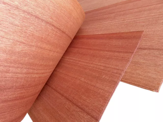 4,88m2 - 6 Blatt RED MERANTI FURNIER - Bohle Massivholz Möbel Tischplatte Regal