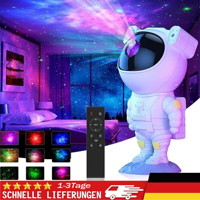 Robofun Astronaut Dinosaurier Sternenprojektor - 360° Verstellbar Mit 8 Modi - USB-C Anschluss - Nachtlicht Für Kinder & Erwachsene
