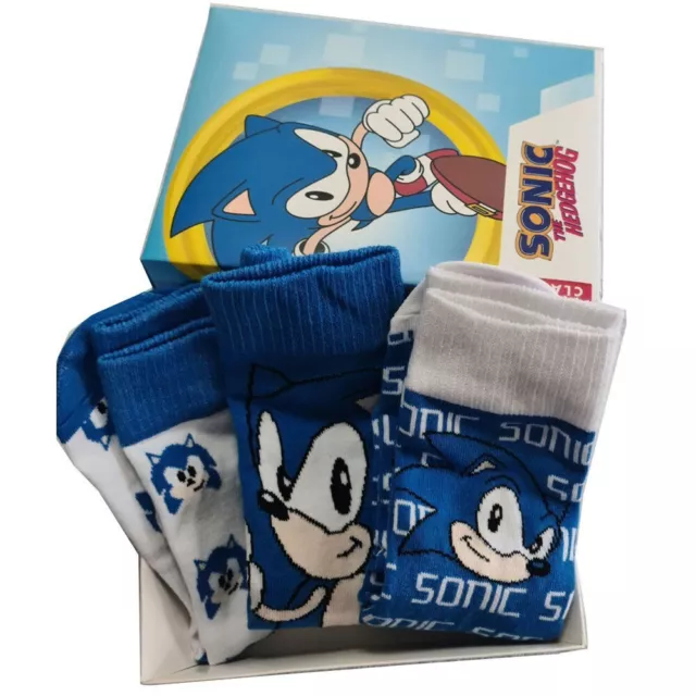 Sonic  Geschenkset   Socken 39-45 Set 3 ´er