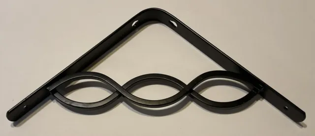 New Triple Spiral Celtic Scroll Black 8" X 8" Shelf Brackets (up To 8 Available) 3