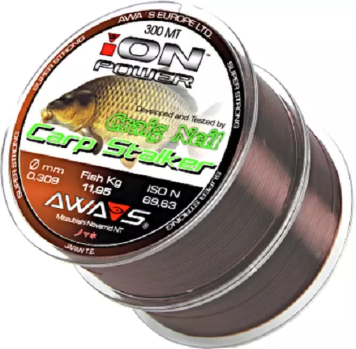 600m Carp Monofile Fishing Line Awas Awa Shima ION POWER CARP STALKER Japan