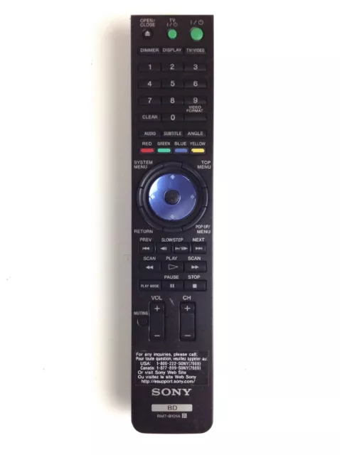 Genuine Sony RMT-B101A DVD Blu-ray Player Remote Control