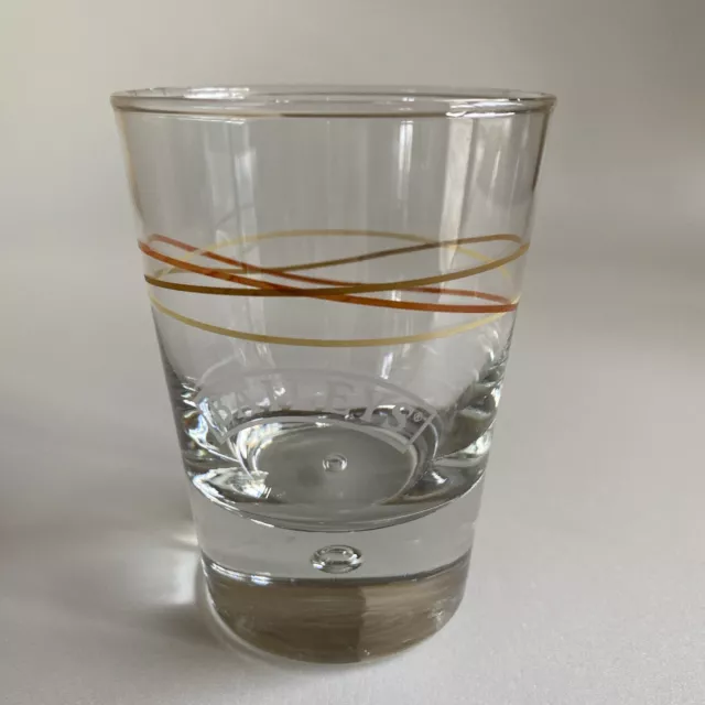 BAILEYS IRISH CREAM 4-1/4" Rocks Glass w/Heavy Bubble Base; Swirl Pattern