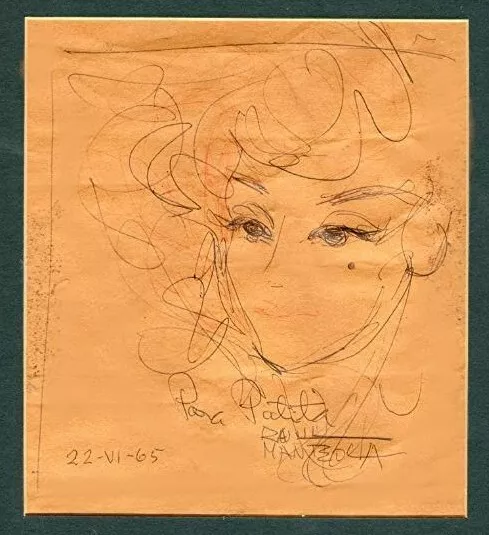 RAÚL MANTEOLA. Dibujo, 1965.