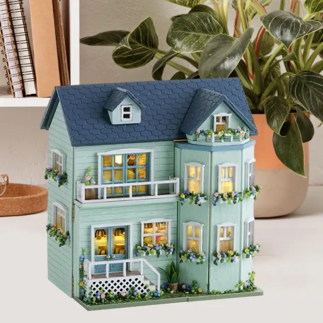 Kits de construction miniatures en bois DIY, maison de poupée miniature avec