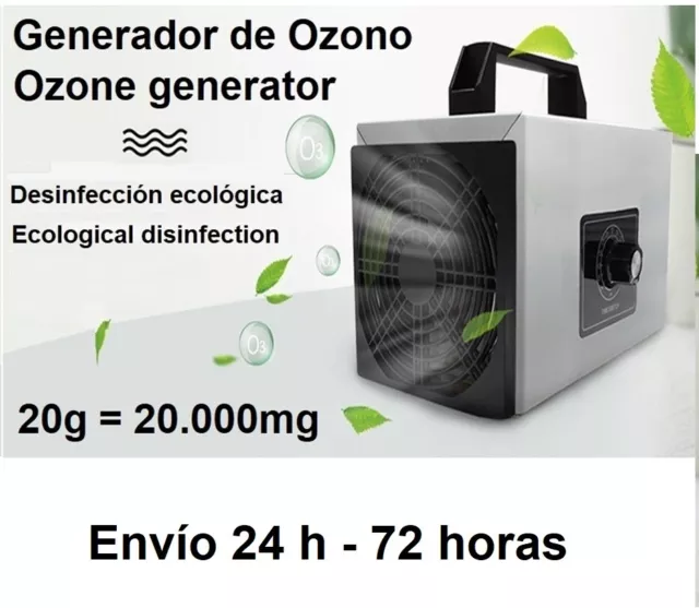 ✅  Máquina Generador de Ozono 20g o 20.000 MG PROFESIONAL con protección TT