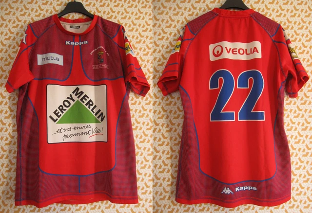Maillot rugby Muret porté Kappa Manche courte AVENIR MURETAIN vintage - XL Maillot rugby Muret porté Kappa Manche courte AVENIR MURETAIN vintage - XL