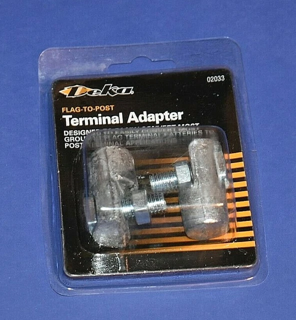 2 NEW U1 Battery Flag Terminal To Top Post Adapter Deka 32.66