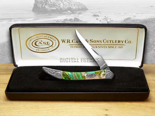 Case xx Knives Toothpick Abalone Corelon Engraved Bolster 910096AB/E