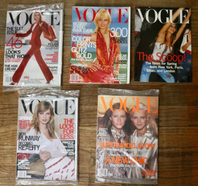 VOGUE magazine 1999 five issues Millenium  Winona Ryder  Gwyneth Paltrow