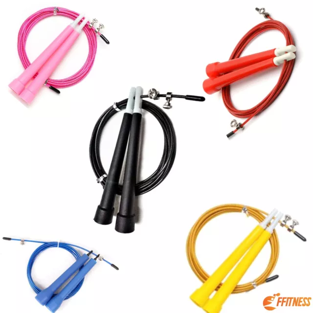 Fitness Speed Jump Rope Corda Da Salto Acciaio Crossfit Regolabile Per Saltare