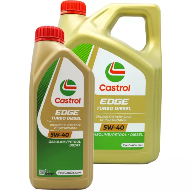 OLIO MOTORE CASTROL EDGE 5W40 TITANIUM FST TURBO DIESEL 5 litri dexos2 LONGLIFE.