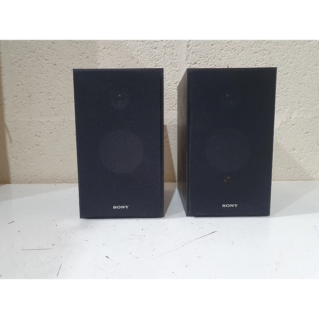PAIR SONY SS CBX77 Bookshelf Speakers Black 6 Ohms Stereo For Home pair-sony-ss-cbx77-bookshelf-speakers-black-6-ohms-stereo-for-home