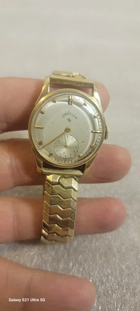 Lord Elgin 14K Solid Gold 21J 556 Mechanical U.s.a Men Wrist Watch  Runs