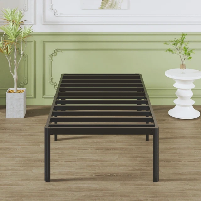 LUTOWN-TEEN 3FT HIGH Single Bed Frames with Rounded 90×190cm, Black £69 ...