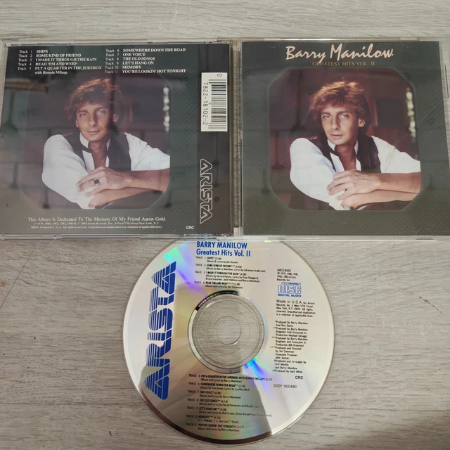 Barry Manilow – 38 Greatest Hits 2-CD Set – All Original Versions, Sony Music 2005
