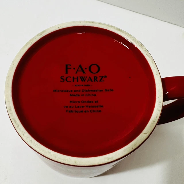 FAO Schwartz Large Christmas Coffee Tea Mug Merry And Bright Collectible 2