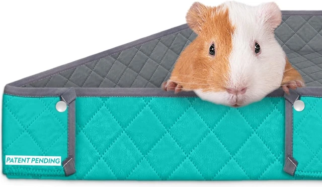Critter Box Washable Cage Liner, Reversible Fleece Bedding with Raised Sides for