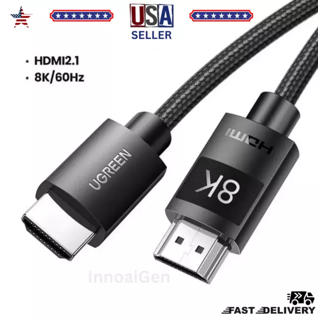 HDMI: Cable UGREEN 8K Ultra High Speed Certified 8K@60Hz HDMI 2.1 Cable 48Gbps