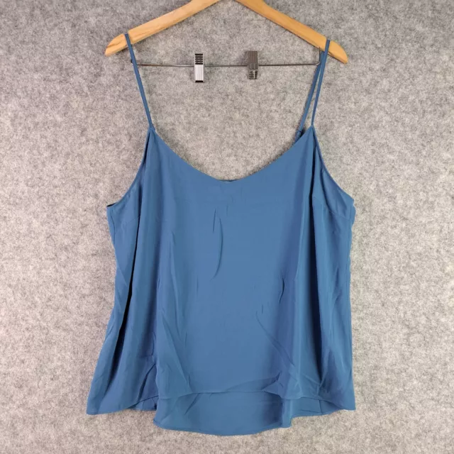 Witchery Top Womens 16 Blue Sleeveless Spaghetti Strap Casual 6095