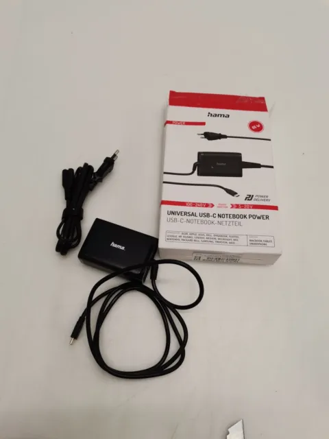 Hama USB C Notebook Netzteil Universal Notebook-Netzteil 5 V, 9 V, 12 V, 15 V