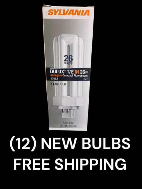 Sylvania Dulux T/E IN 26w Amalgam Compact Fluorescent Bulb 20882 LOT OF (12)