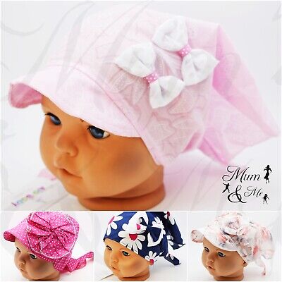 Kids Girls Toddler Floral Head Scarf Adjustable Headband Tie Up Bandana Sun Hat