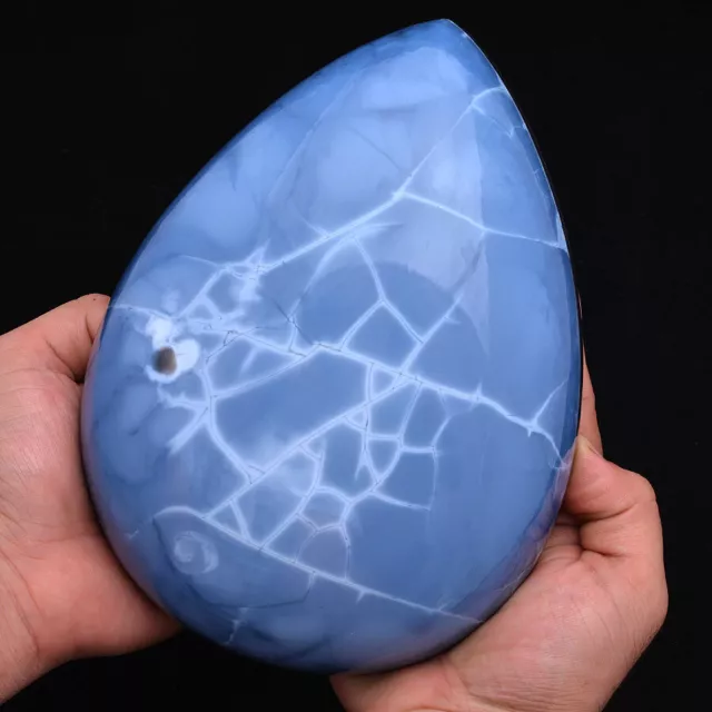 12900 Cts Natural Blue Opal Museum Size Huge Cabochon Pear Untreated Gemstone