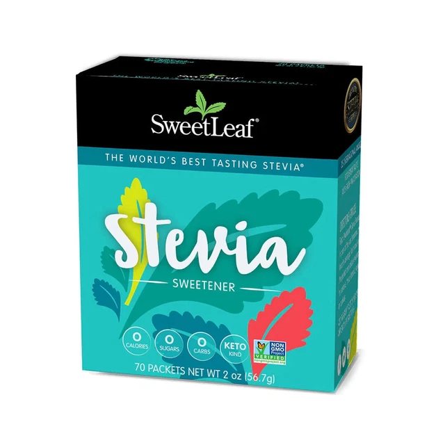 SweetLeaf Dolcificante Naturale Stevia 70 pezzi | Keto Friendly