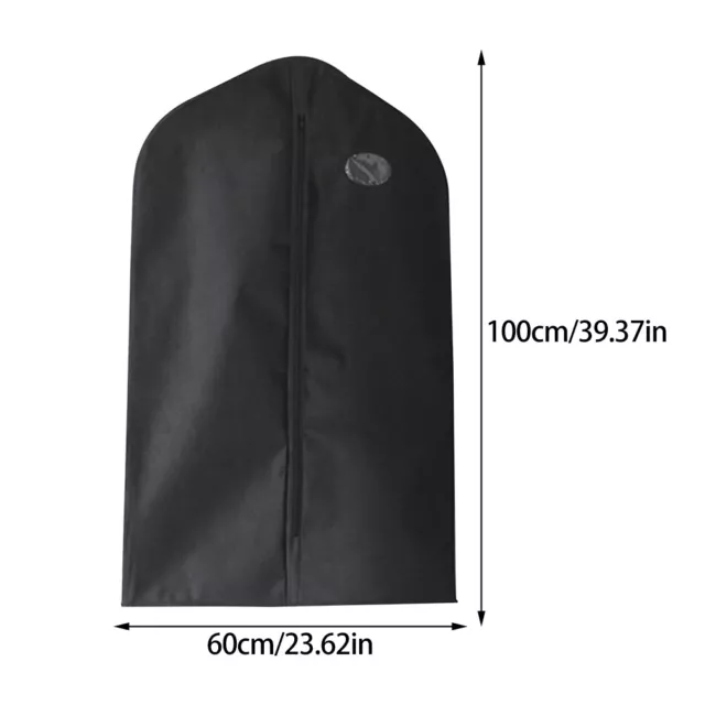 5pcs Suit Waterproof Garment Bag Non Woven Fabric Clothes Storage For Hanging