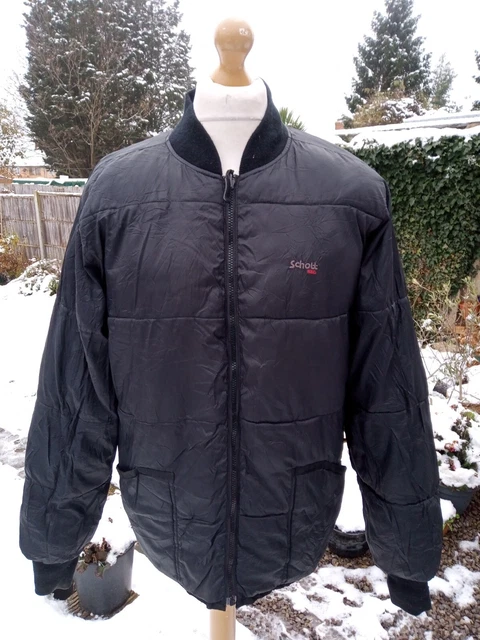 上品 Schott ショット 2トーン カスタム パディング ジャケット XL 黒