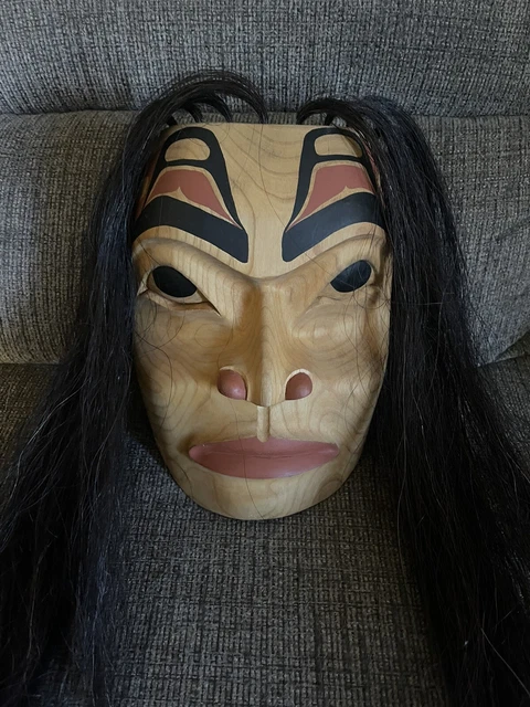 Northwest Coast Native Cedar Carved Mask