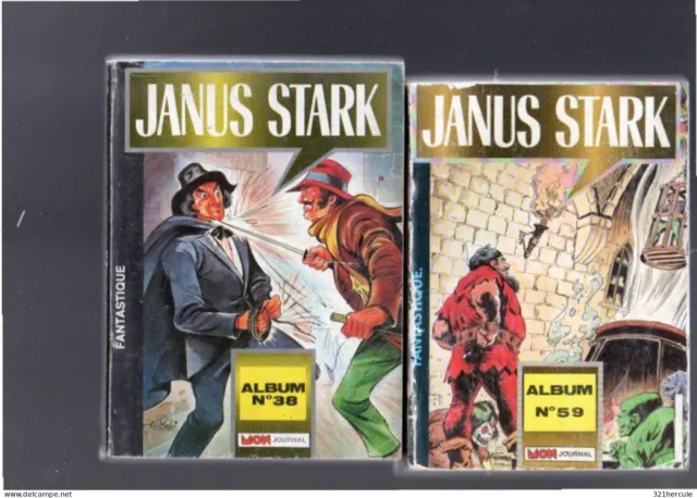 livre ancien petit format bd reliure bande dessinée JANUS STARK album N 38 et 59